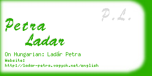petra ladar business card